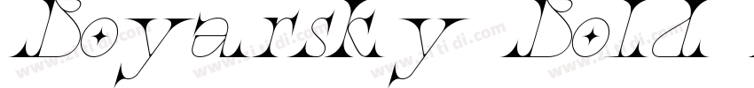 Boyarsky Bold Itali字体转换